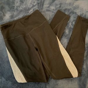 Yoga High Rise Black Leggings with Mesh